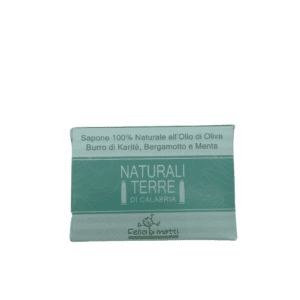 Sapone Naturale Olio d’Oliva, Burro di Karitè, Bergamotto e Menta Terre di Cala