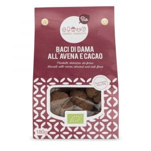 Baci di dama bio con farina integrale di avena e cacao