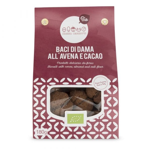 Baci di dama bio mit Hafervollkornmehl und Kakao