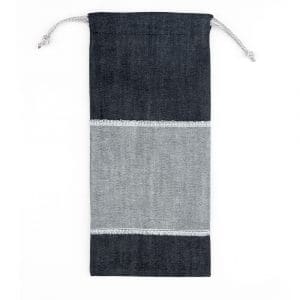 Sacchetto porta-vino in jeans