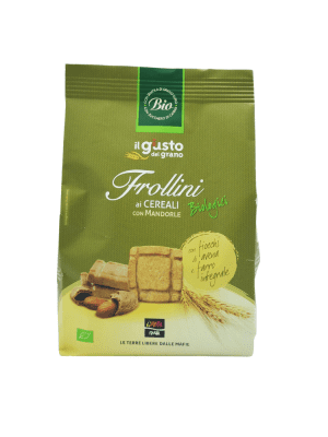 Frollini bio ai cereali con mandorle - 300 gr