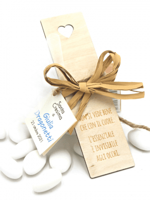 Segnalibro in legno con incisione al laser